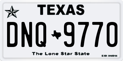 TX license plate DNQ9770