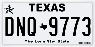 TX license plate DNQ9773