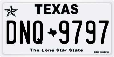 TX license plate DNQ9797