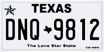 TX license plate DNQ9812