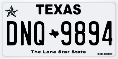TX license plate DNQ9894