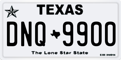 TX license plate DNQ9900
