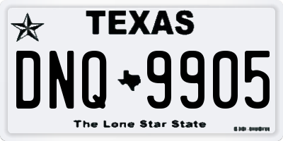 TX license plate DNQ9905