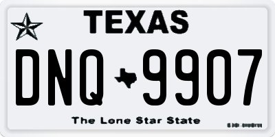 TX license plate DNQ9907