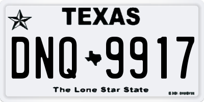 TX license plate DNQ9917