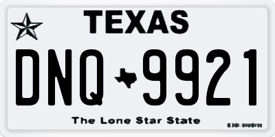TX license plate DNQ9921