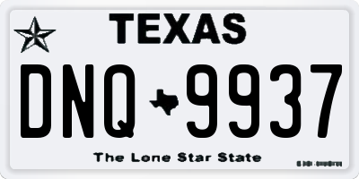 TX license plate DNQ9937