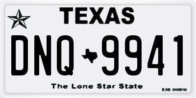TX license plate DNQ9941