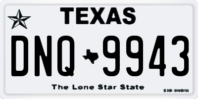 TX license plate DNQ9943