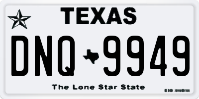 TX license plate DNQ9949