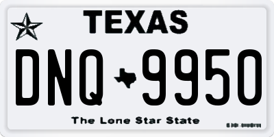 TX license plate DNQ9950