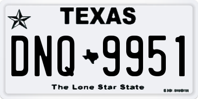 TX license plate DNQ9951
