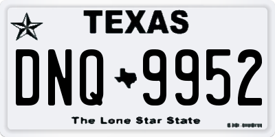 TX license plate DNQ9952