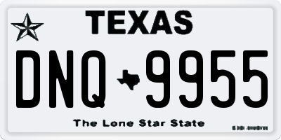TX license plate DNQ9955