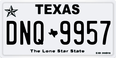 TX license plate DNQ9957
