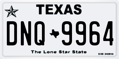 TX license plate DNQ9964
