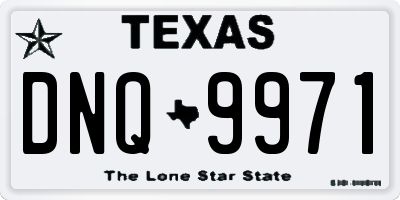 TX license plate DNQ9971