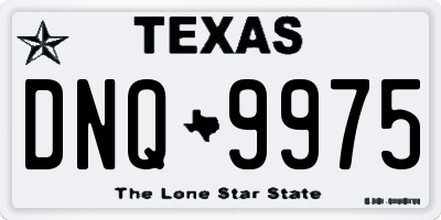 TX license plate DNQ9975