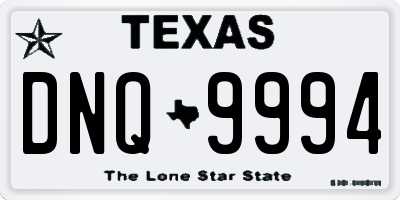TX license plate DNQ9994