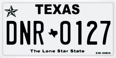 TX license plate DNR0127