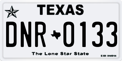 TX license plate DNR0133