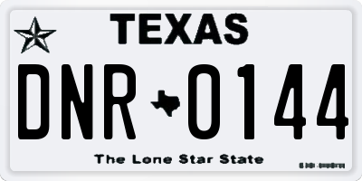 TX license plate DNR0144