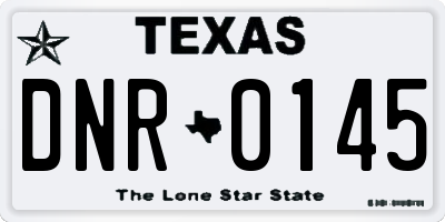 TX license plate DNR0145