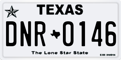 TX license plate DNR0146
