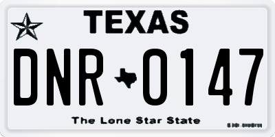 TX license plate DNR0147