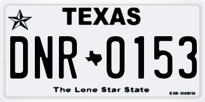 TX license plate DNR0153