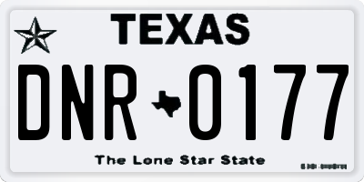 TX license plate DNR0177