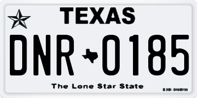 TX license plate DNR0185