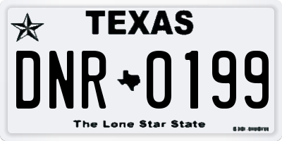 TX license plate DNR0199