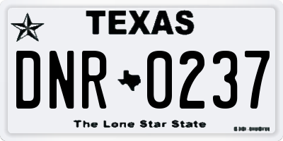 TX license plate DNR0237