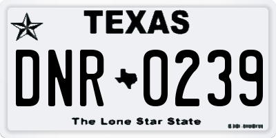 TX license plate DNR0239