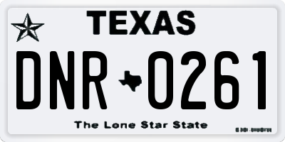 TX license plate DNR0261