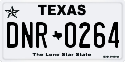 TX license plate DNR0264