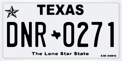 TX license plate DNR0271