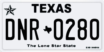 TX license plate DNR0280