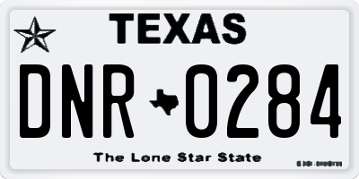 TX license plate DNR0284