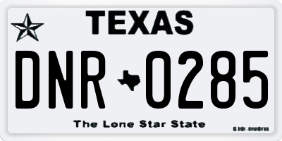 TX license plate DNR0285