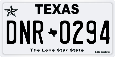TX license plate DNR0294
