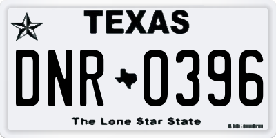 TX license plate DNR0396