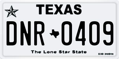 TX license plate DNR0409