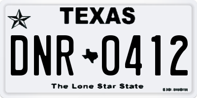 TX license plate DNR0412