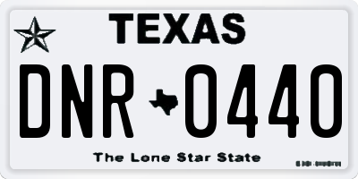 TX license plate DNR0440