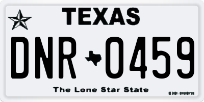 TX license plate DNR0459