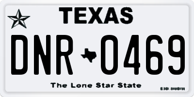 TX license plate DNR0469