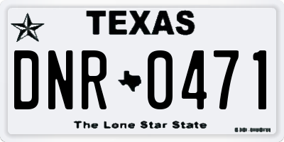 TX license plate DNR0471