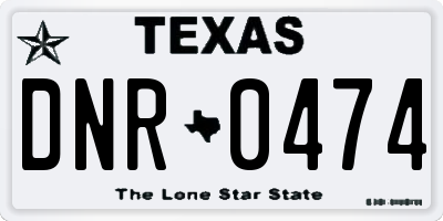 TX license plate DNR0474